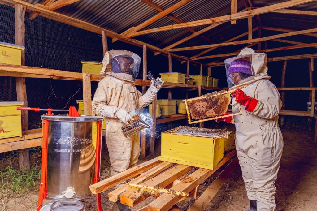 Where honeybees hum is sweet music for women